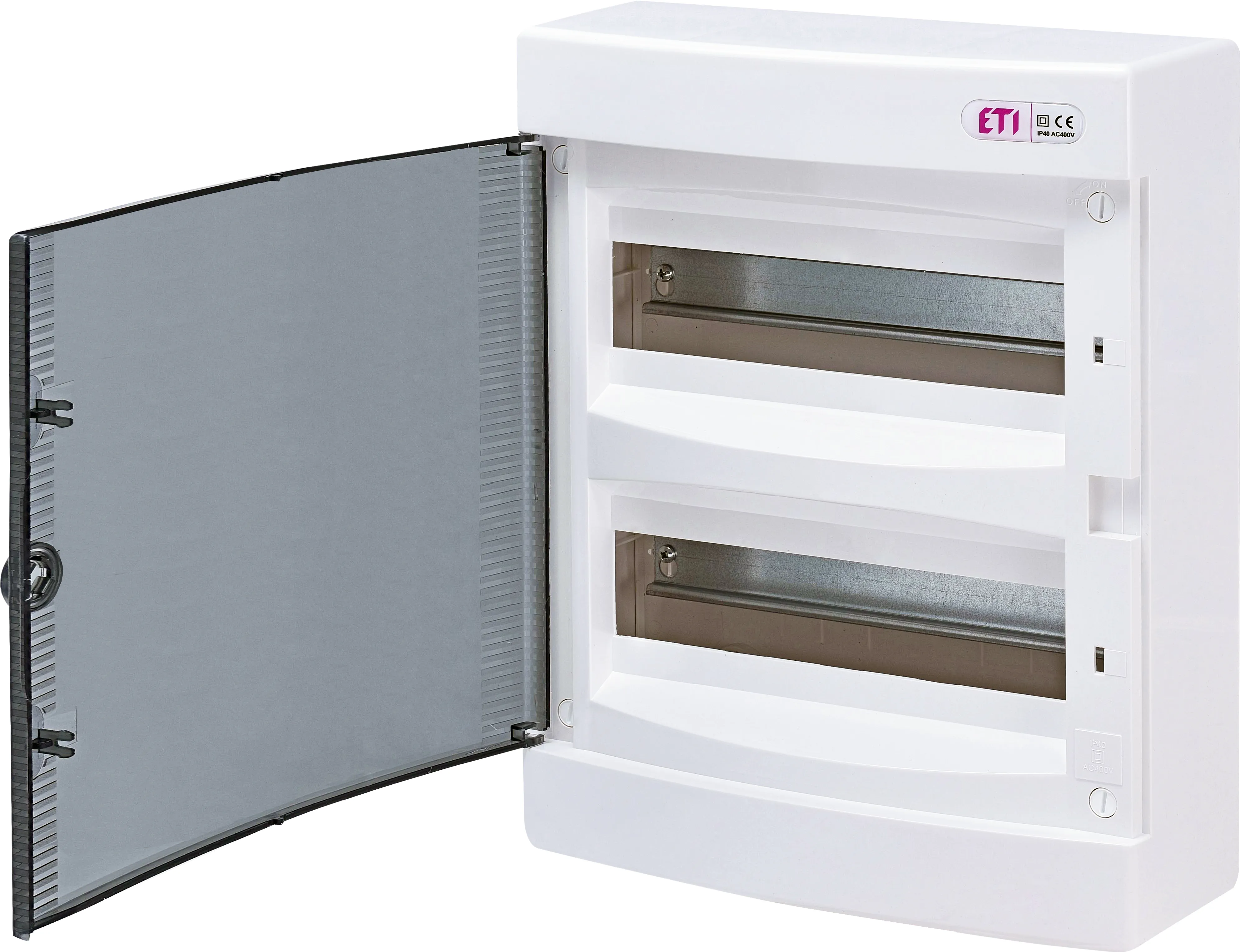 Tablouri electrice - Tablou sigurante 2x12 module aparent IP40 ETI usa transparenta 63A