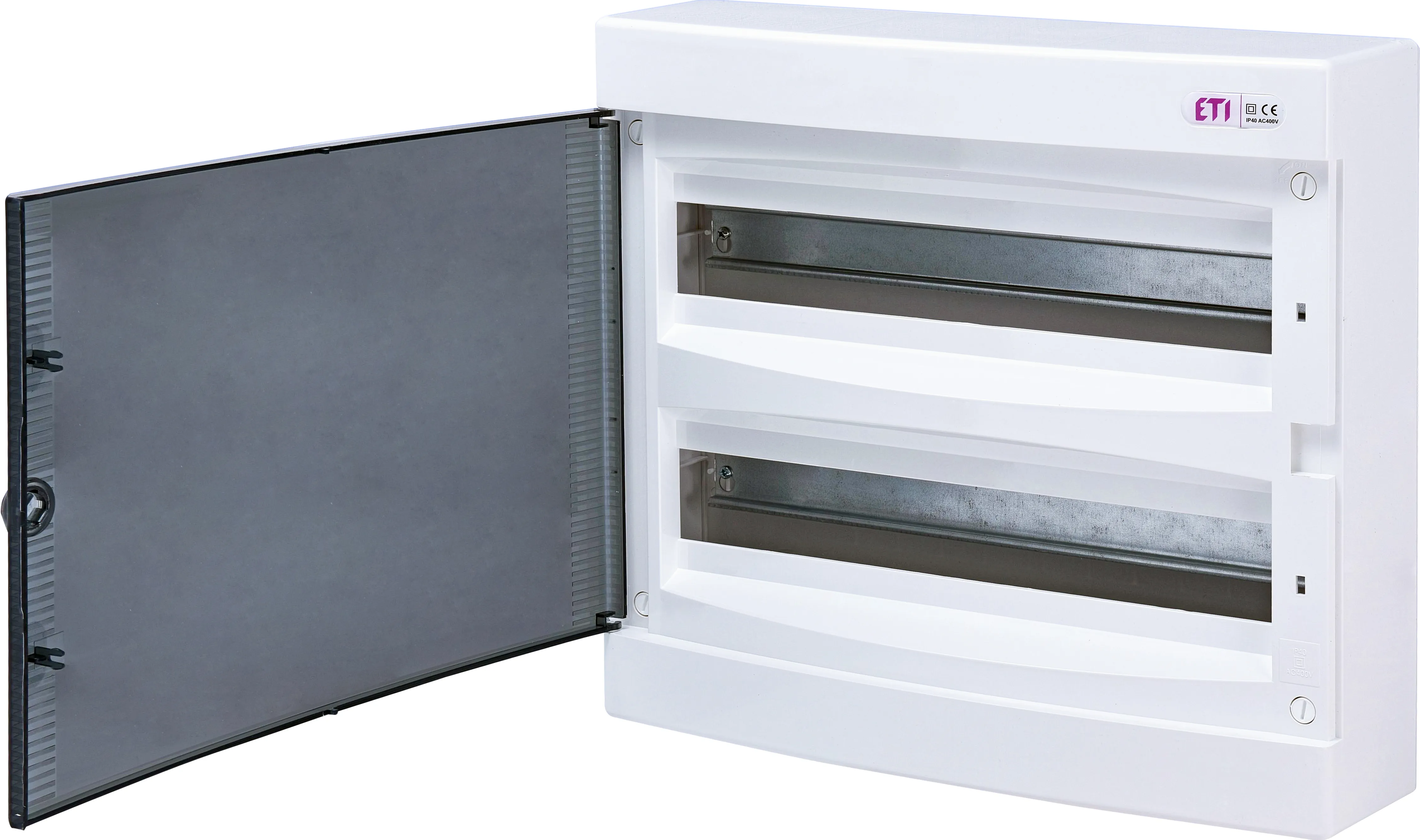 Tablouri electrice - Tablou sigurante 2x18 module aparent IP40 ETI usa transparenta 63A