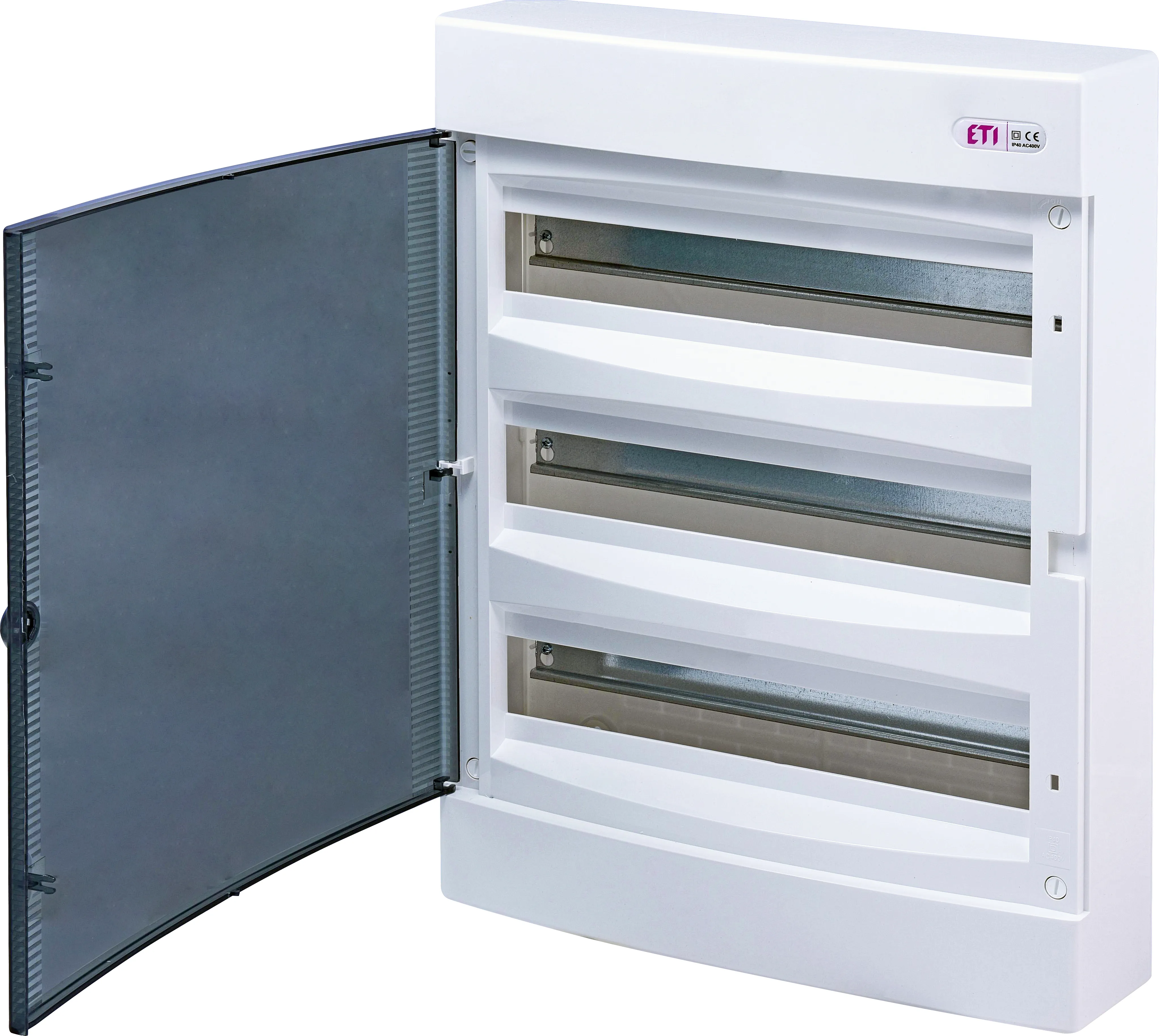 Tablouri electrice - Tablou sigurante 3x18 module aparent IP40 ETI usa transparenta 63A
