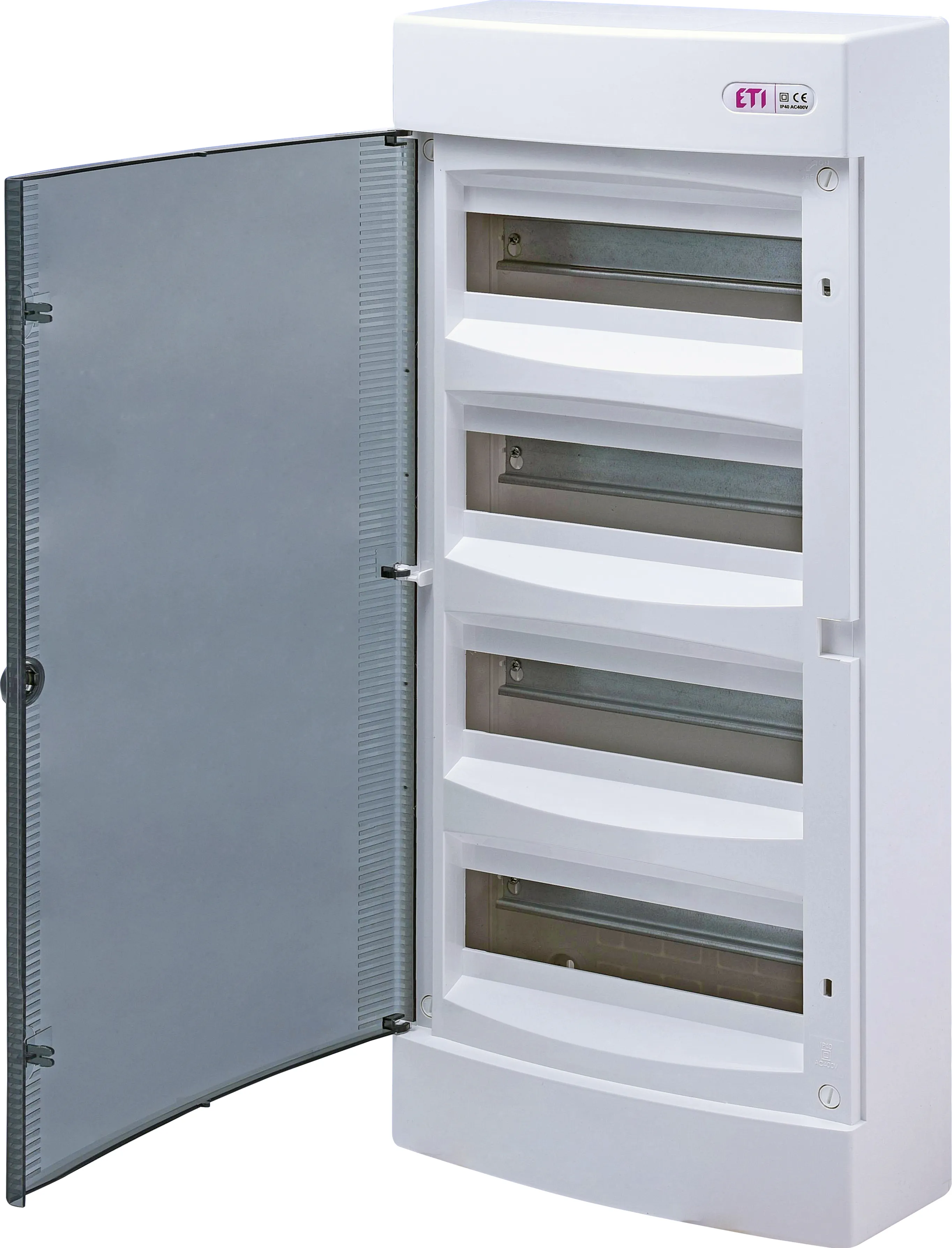 Tablouri electrice - Tablou sigurante 4x12 module aparent IP40 ETI usa transparenta 63A