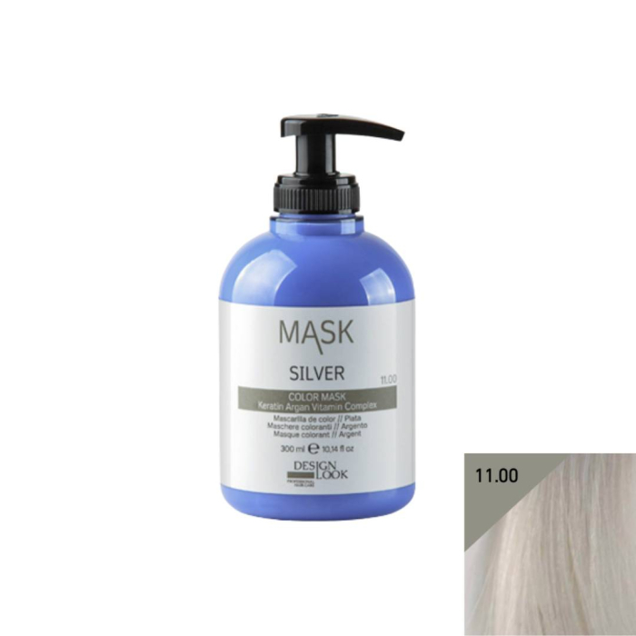 Masca coloranta pentru par Design Look - 300 ml - CENUSIU [2]