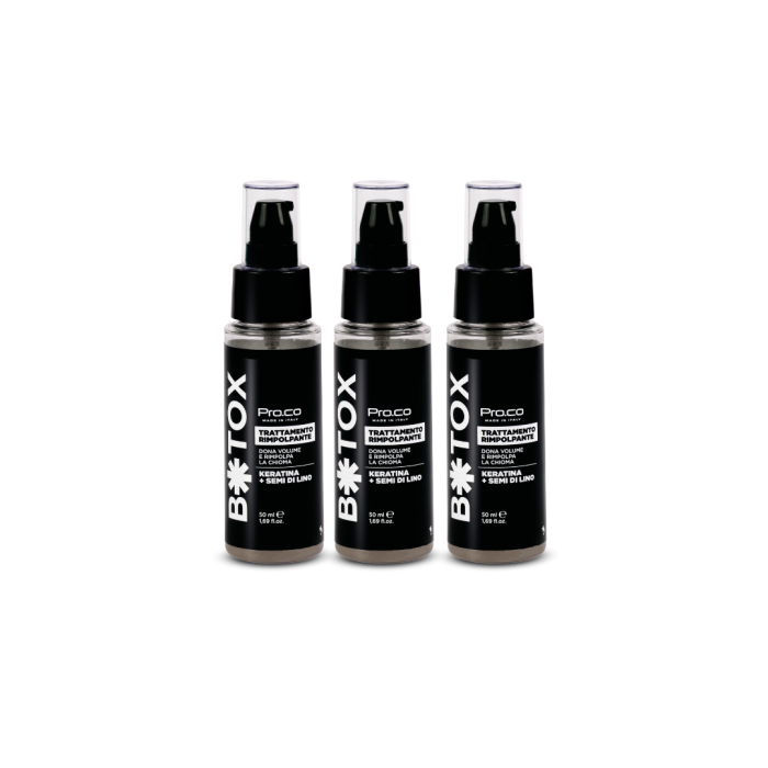 Set tratament regenerare par BotoxEffect - Pro.Co - set BIG (sampon 1L + masca 1L + 3 fiole + lapte) [4]