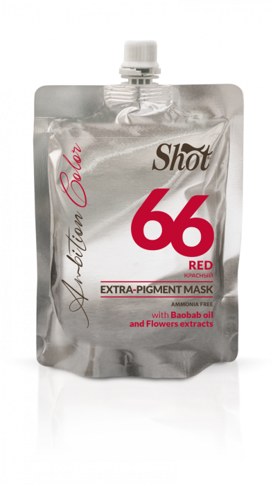 SHOT - Mască colorantă EXTRA PIGMENT 200 ml - 66 RED [2]