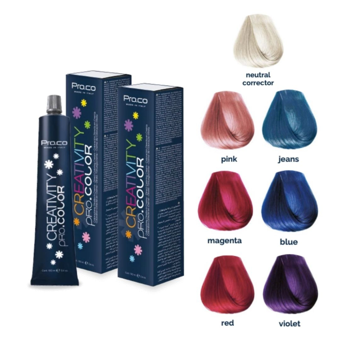 Vopsea păr directă CREATIVITY PRO.COLOR 100 ml - ALBASTRU [2]