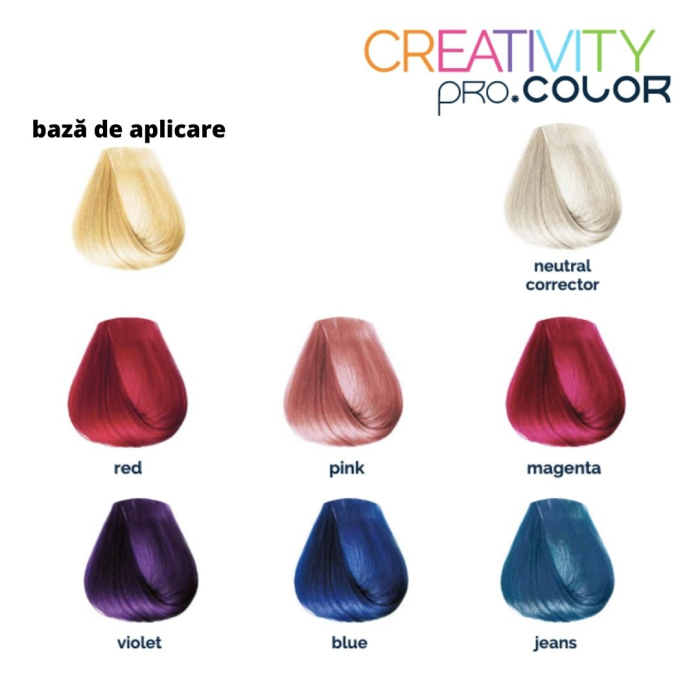Vopsea păr directă CREATIVITY PRO.COLOR 100 ml - ALBASTRU [4]