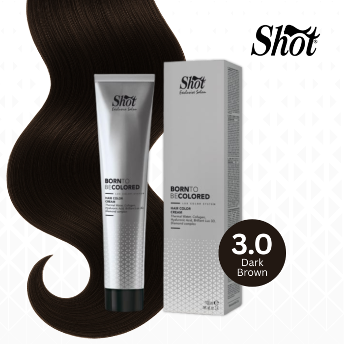 Vopsea profesionala pentru par 100 ml - SHOT - BTB COLORED - 3.0 [1]