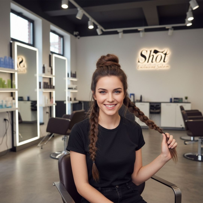 Vopsea profesionala pentru par 100 ml - SHOT - BTB COLORED - 4.1 [2]