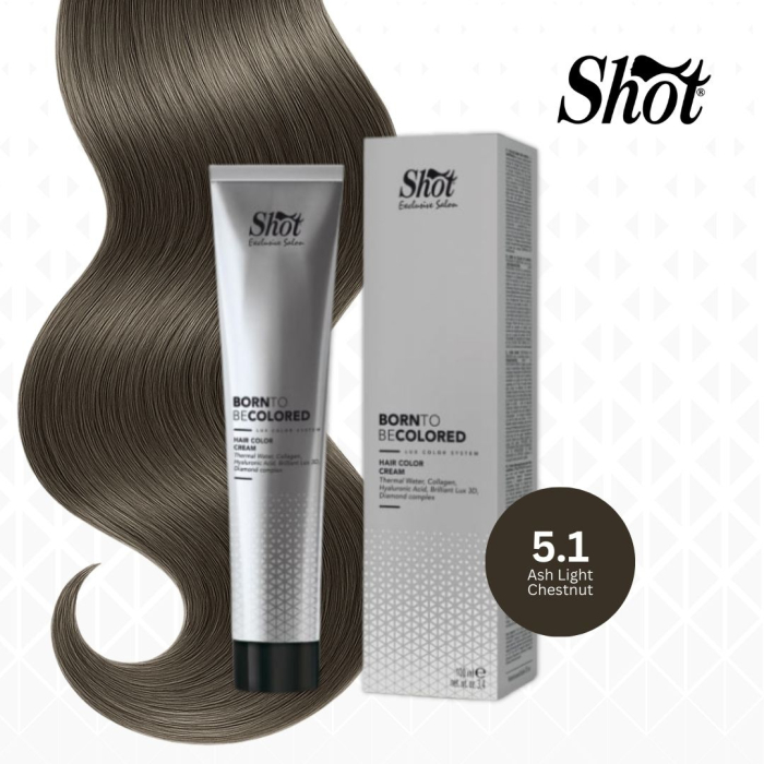 Vopsea profesionala pentru par 100 ml - SHOT - BTB COLORED - 5.1 [1]