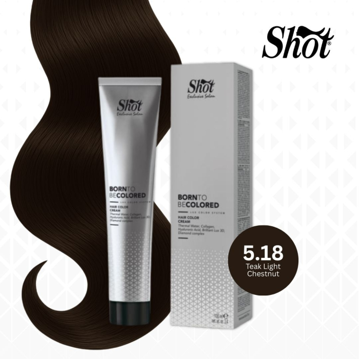 Vopsea profesionala pentru par 100 ml - SHOT - BTB COLORED - 5.18 [1]