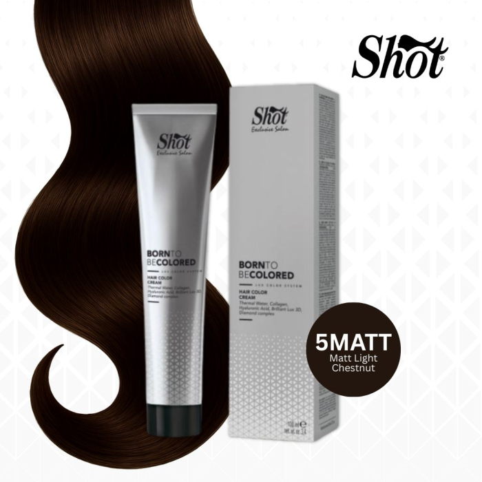 Vopsea profesionala pentru par 100 ml - SHOT - BTB COLORED - 5 MATT [1]