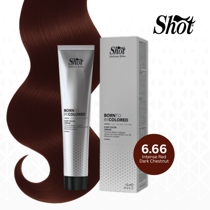 Vopsea profesionala pentru par 100 ml - SHOT - BTB COLORED - 6.66 [1]