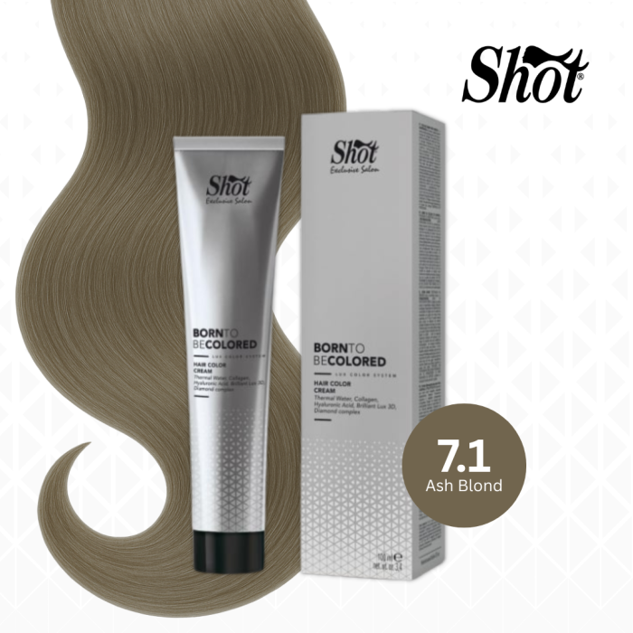 Vopsea profesionala pentru par 100 ml - SHOT - BTB COLORED - 7.1 [1]