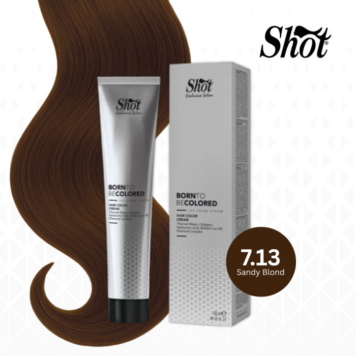 Vopsea profesionala pentru par 100 ml - SHOT - BTB COLORED - 7.13 [1]
