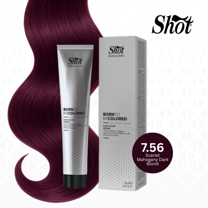 Vopsea profesionala pentru par 100 ml - SHOT - BTB COLORED - 7.56 [1]