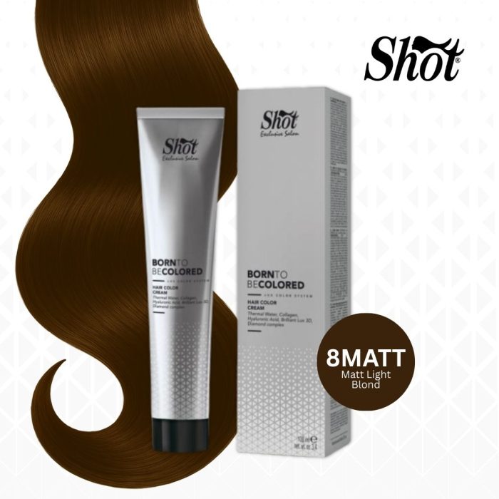 Vopsea profesionala pentru par 100 ml - SHOT - BTB COLORED - 8 MATT [1]