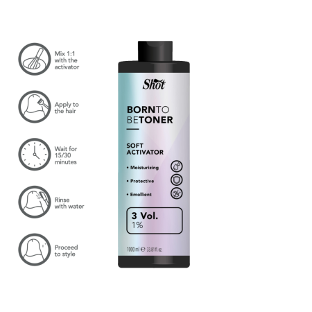 Oxidant de par - Activator soft pentru toner BTB Shot - 1000ml (1L) - 3 VOL - 1%
