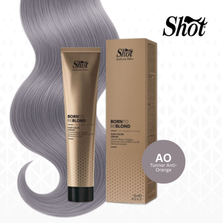 Vopsea de par profesionala maro - Corector - Vopsea profesionala pentru par 100 ml - SHOT - BTB BLOND - ANTI PORTOCALIU