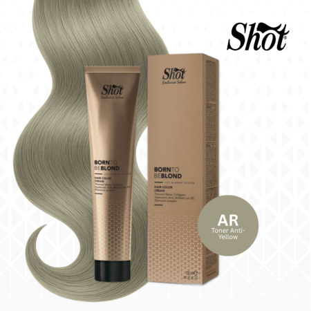 Vopsea de par profesionala maro - Corector - Vopsea profesionala pentru par 100 ml - SHOT - BTB BLOND - ANTI RED