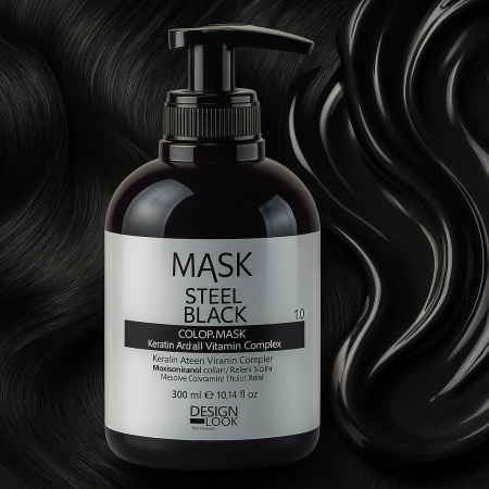 Noutăți - Masca coloranta pentru par Design Look - 300 ml - NEGRU