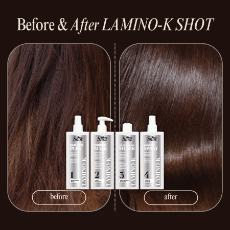 Set complet tratament laminare par LAMINOK - Shot: PASUL 1 + PASUL 2 + PASUL 3 + PASUL 4 [1]