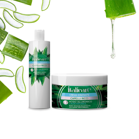 Seturi ingrijire par - Set ingrijire PĂR CRET cu ALOE (sampon 300ml + masca 300ml) - ITALICARE