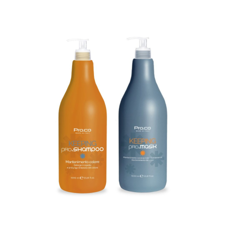 Set ingrijire par vopsit KEEPING PRO (sampon 1L + masca 1L) - PRO.CO [1]