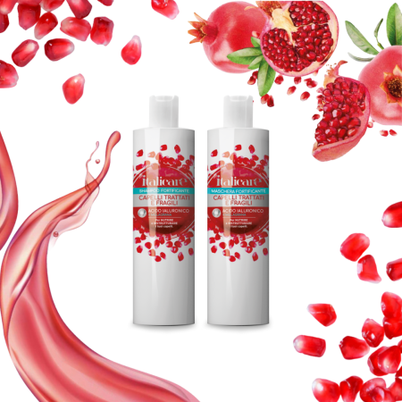 Promotii - Set ingrijire pentru par fragil si tratat chimic cu RODIE (sampon 500ml + masca 500ml) - ITALICARE