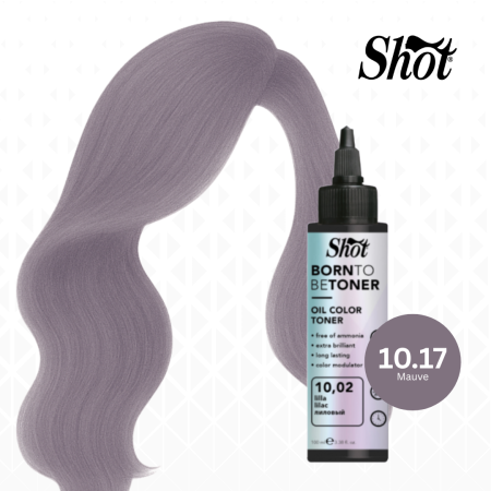 Toner par profesional - SHOT - Toner BTB 100 ml - 10.17 MALVA (MAUVE) - EXCLUSIV PENTRU SALON