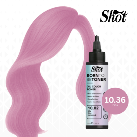 Toner par profesional - SHOT - Toner BTB 100 ml - 10.36 ROSA (PINK) - EXCLUSIV PENTRU SALON