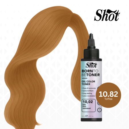Toner par profesional - SHOT - Toner BTB 100 ml - 10.82 CARAMELLO (TOFFEE) - EXCLUSIV PENTRU SALON