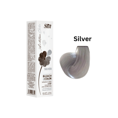 Noutăți - SHOT - Vopsea profesionala BLEACH & COLOR 80 ml - SILVER