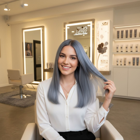 SHOT - Vopsea profesionala BLEACH & COLOR 80 ml - STEEL [1]