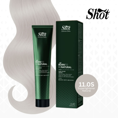 Vopsea semipermanenta profesionala - Vopsea de păr profesională fără amoniac 100 ml - SHOT - BTB NATURAL  - 11.0S