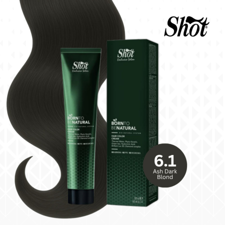 Vopsea semipermanenta profesionala - Vopsea de păr profesională fără amoniac 100 ml - SHOT - BTB NATURAL  - 6.1