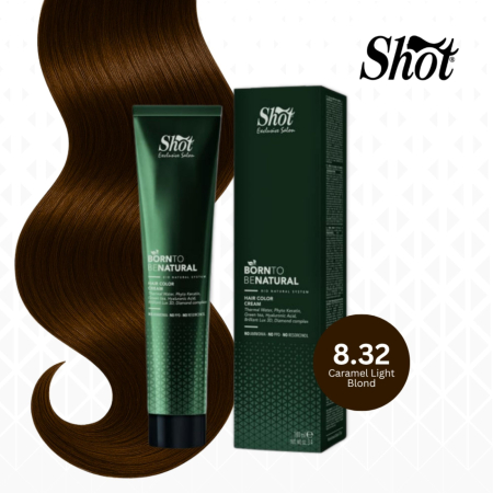 Vopsea semipermanenta profesionala - Vopsea de păr profesională fără amoniac 100 ml - SHOT - BTB NATURAL  - 8.32