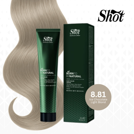 Vopsea semipermanenta profesionala - Vopsea de păr profesională fără amoniac 100 ml - SHOT - BTB NATURAL  - 8.81