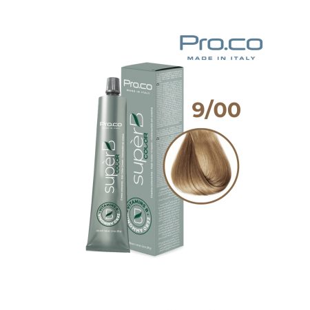 Noutăți - Vopsea de păr profesională fără amoniac SUPERB.COLOR 100 ml - Pro.Co - 9/00  BLOND SUPER DESCHIS INTENSE 