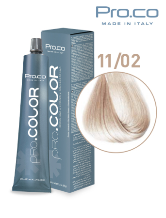 Branduri - Vopsea de păr profesională PRO.COLOR 100 ml - Pro.Co - 11/02 BLOND SUPER DESCHIS PERLAT