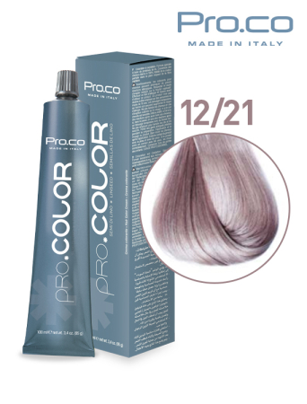 Branduri - Vopsea de păr profesională PRO.COLOR 100 ml - Pro.Co - 12/21 BLOND PLATINAT IRISE CENUSIU