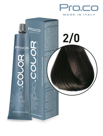 Branduri - Vopsea de păr profesională PRO.COLOR 100 ml - Pro.Co - 2/0 MARO INCHIS