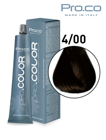 Branduri - Vopsea de păr profesională PRO.COLOR 100 ml - Pro.Co - 4/00 CASTANIU NATURAL INTENS