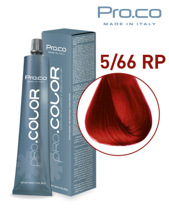 Branduri - Vopsea de păr profesională PRO.COLOR 100 ml - Pro.Co - 5/66RP ROSU INTENS INCHIS