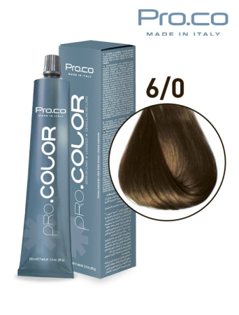 Branduri - Vopsea de păr profesională PRO.COLOR 100 ml - Pro.Co - 6/0 BLOND INCHIS