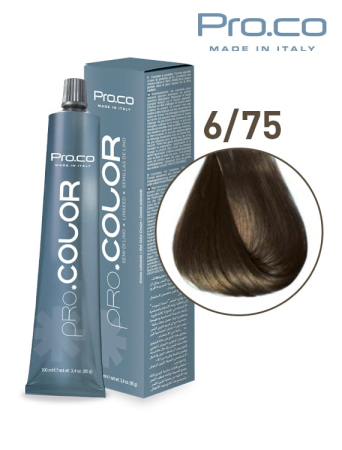 Branduri - Vopsea de păr profesională PRO.COLOR 100 ml - Pro.Co - 6/75 BLOND INCHID CIOCOLATIU