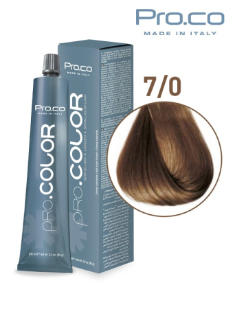 Branduri - Vopsea de păr profesională PRO.COLOR 100 ml - Pro.Co - 7/0 BLOND NATURAL