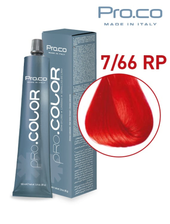 Branduri - Vopsea de păr profesională PRO.COLOR 100 ml - Pro.Co - 7/66RP ROSU INTENS FERRARI