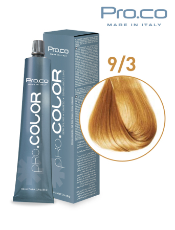 Branduri - Vopsea de păr profesională PRO.COLOR 100 ml - Pro.Co - 9/3 BLOND SUPER DESCHIS AURIU