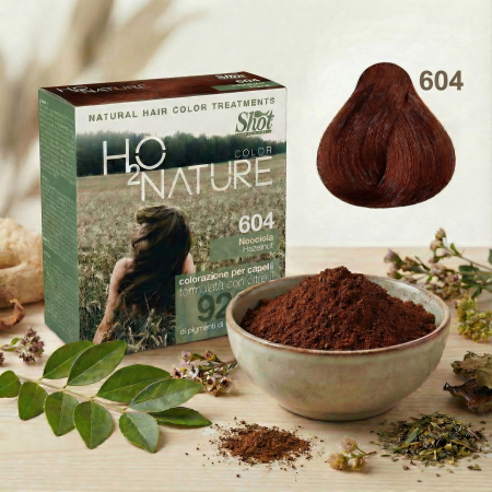 Vopsea de par naturala - Vopsea par - pudra henna H20 COLOR NATUR 200g - 604 PAPRIKA