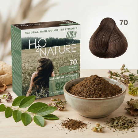 Noutăți - Vopsea par - pudra henna H20 COLOR NATUR 200g - 70 - MARRON GALACE
