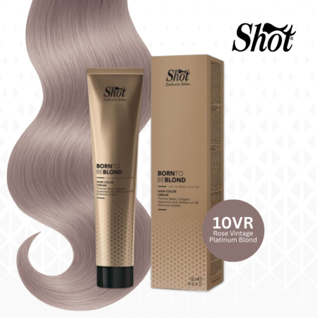 Vopsea de par profesionala maro - Vopsea profesionala pentru par 100 ml - SHOT - BTB BLOND - 10VR